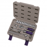 Galvučių 4-13mm ir antgalių rinkinys PH,PZ,SL,HEX 1/4" 35 vnt Irimo