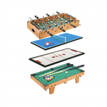 Medinis žaidimų stalas &bdquo;4 in 1&ldquo;, 81 x 43 x 28 cm