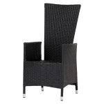 Atlenkiamas pintas lauko fotelis "Tajus", juodas