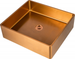 Nerūdijančio plieno plautuvė S4837HYB bronze 1.2 mm padedama ant stalvir&scaron;io