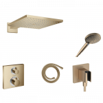 Potinkinis termostatinis du&scaron;o 5 in 1 komplektas HANSGROHE Raindance E 300, &scaron;veista bronza, 26238140+15714140+26889140+28272140+26531340