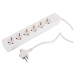 Buitinis ilgintuvas su įžeminimu, 3 x 1.5 mm, 1.5 m, 6 lizdų, baltas