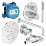 Potinkinės termostatinės du&scaron;o sistemos komplektas Ideal Standard CeraTherm T100, A7573AA, chromo