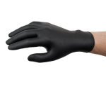 Vienkartinės nitrilinės pir&scaron;tinės Ansell Microflex 93-852, 100vnt, 0,12mm storio, XL dydis (9,5-10), pilnai tekstūruotos, juodos