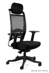Biuro kėdė Unique FULKRUM, P069-SM01, juoda/juodas tinklas