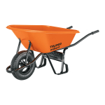 Profesionalus karutis su HDPE plastikine talpa ir tvirtomis metalinėmis rankenomis, 100L Truper&reg;