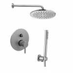 Potinkinė du&scaron;o sistema Paffoni Light, brushed nickel, LIG 015 ST+ZSOF 034 ST+ZSOF 074 ST+ZDUP 094 ST