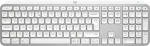 Logitech MX Keys S Belaidė klaviatūra, RF Wireless+Bluetooth, Illuminated, US Int, Pale Gray