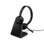 Jabra Evolve 65 TE MS Stereo Link390a Belaidės ausinės, Bluetooth, USB-A, Charging Stand, Juoda
