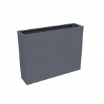 Metalinis vazonas, 100 x 25 x 77 cm, antracito