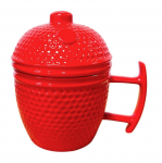 Keraminis puodelis Kamado Bono CUPRED, 330 ml, raudonas