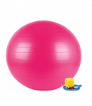 Gimnastikos kamuolys su pompa L20076, 75 cm (rožinis)