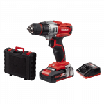 Akumuliatorinis suktuvas Einhell TE-CD 18 Li, komplekte kroviklis ir akumuliatorius 1,5 Ah