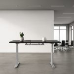 Reguliuojamo auk&scaron;čio stalas Up Up Bjorn Pilkas, Stalvir&scaron;is M Juodas