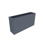 Metalinis vazonas, 100 x 25 x 52 cm, antracito