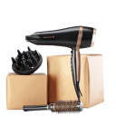 Plaukų džiovintuvas Remington Salon Smooth, D6960GP, dovanų rinkinys, juodas