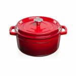 Emaliuotas ketaus puodas Grand Feu 4,7 L, raudonas