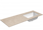 Praustuvas su stalvir&scaron;iu Kame Universal, WP/12-3/H18-P3-R, 120 cm, Žemės akmens HPL
