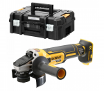 Akumuliatorinis kampinis &scaron;lifuoklis Dewalt DCG405NT-XJ, 125 mm, 18 V + lagaminas, be baterijos ir įkroviklio