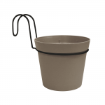 Balkono vazonas, 14 x 20 x 16 cm, smėlio spalvos