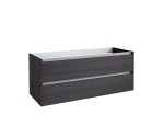 Apatinė spintelė po praustuvu Kame City BU/12-3DR/1P1, Juodas ąžuolas, 120 cm