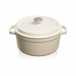 Emaliuotas ketaus puodas Grand Feu 4,7 L, baltas