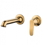 Aukso spalvos mai&scaron;ytuvas praustuvui i&scaron; sienos OMNIRES Art Deco