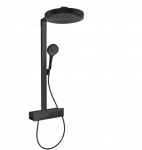 Termostatinė du&scaron;o sistema Hansgrohe Rainfinity 360 1jet with ShowerTablet 350, 26853670, juoda matinė