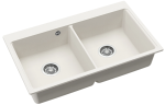 Virtuvės plautuvė HELIKA Magna SQM200-710W, balta