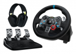 Logitech G29 Driving Force Žaidimų vairas ir pedalai + G435 Ausinės, skirta PC, PS3, PS4, PS5, Juoda