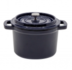 Emaliuotas ketaus mini puodas Grand Feu FEUPOTDARKBL, 0,65 l, mėlynas