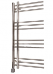 Elektrinis rank&scaron;luosčių džiovintuvas WOBBEE GLASTON BRUSHED NICKEL PVD 50x100cm braižyto nikelio spalvos kairinis su tenu paslėptu montavimu, W-GLAS-50100BNQ+NEX300HIBSS-L