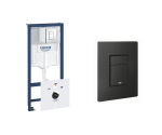 Potinkinis rėmas Grohe Rapid SL WC rėmas (5 in 1) 3/6 l, 38827000 + vandens nuleidimo klavi&scaron;as Grohe EVEN 38966KF0