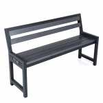 Suoliukas DM Grill Duo Comfort, tamsiai pilka, 140 cm x 37 cm x 77 cm