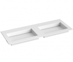 Dvigubas praustuvas Kame CORIAN, CN1202465-D-BS, 120 cm, balta matinė