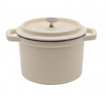 Emaliuotas ketaus mini puodas Grand Feu FEUPOTWHITE, 0,65 l, baltas