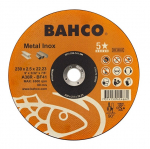 Abrazyvinis metalo ir nerūdijančio plieno pjovimo diskas Bahco A36R INOX+Fe T41 180x2.0x22.23mm