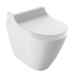 Pastatomas WC, AquaClean Tuma Comfort WC dangtis su apiplovimo funkcija, balto stiklo apdailos dangtelis, Geberit 146.310.SI.