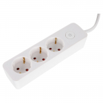 Buitinis ilgintuvas su įžeminimu, 3 x 1.5 mm, 1.5 m, 3 lizdų, baltas