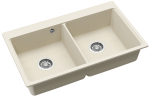 Virtuvės plautuvė HELIKA Magna SQM200-113W, migdolinės spalvos