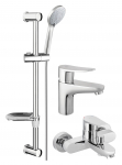 Vonios, praustuvo mai&scaron;ytuvas su du&scaron;o komplektu Rubineta Static-18+Static-10+Varianta-Slim-PVC, 625052
