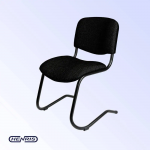 Kėdė Henris ISO NEW, juoda su juodu rėmu