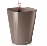 Vazonas su savaiminio drėkinimo sistema LECHUZA MINI-DELTINI, 14959, pilkai ruda blizgi