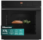 Įmontuojama garinė orkaitė Hisense Hi8, BFS615S8B, 77 l