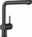 Virtuvinis mai&scaron;ytuvas su i&scaron;traukiama žarna BLANCO LINUS-S 525807, juodas matinis