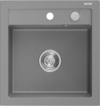Granitinė virtuvinė plautuvė Mexen Vito su sifonu, Grey, 6503521000-71