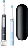 Elektrinis dantų &scaron;epetėlis Oral-B iO3 Matt Black/Ice Blue Duo (komplektas)