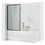 Vonios sienelė REA Lagos Fix 70cm, black mat