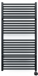 Elektrinis rank&scaron;luosčių džiovintuvas Terma Lima, 1140x600 mm, juodas, kaitinimo elementas de&scaron;inėje