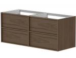 Spintelė po dvigubu praustuvu Kame HOME, BUD/12-3DR-DB/N07-HM, 120 cm, Rudo ąžuolo faneruotė